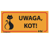 Tabliczka ostrzegawcza kot