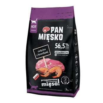PAN MIĘSKO Cielęcina Z Krewetkami Dla Kota S 5kg