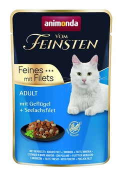 ANIMONDA Cat Vom Feinsten Adult  Drób + Filet Z Mintaja Saszetka 85g