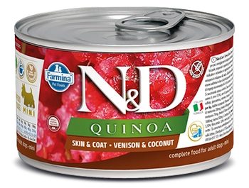 Farmina N&D Dog Quinoa Skin & Coat Venison & Coconut Mini 140g