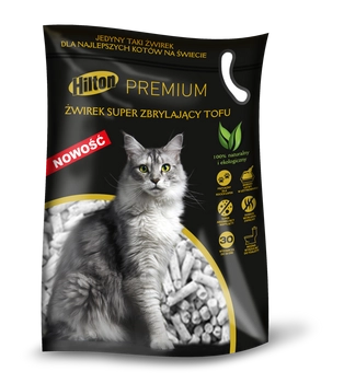 Hilton Żwirek Super Zbrylający Tofu Dla Kota 2,5kg