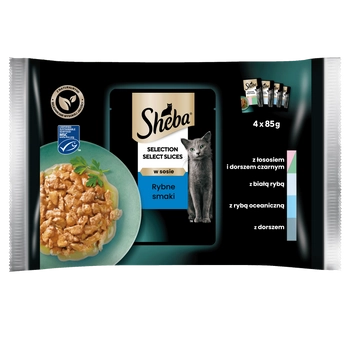 Sheba Saszetka Selection In Sauce Smaki Rybne 4x85g