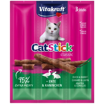 Vitakraft Cat Stick Mini Kabanosy Królik Z Kaczką 3x18g
