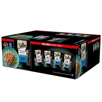 Sheba Delicacy Rybne Smaki W Galaretce, Z Łososiem, Z Białą Rybą, Z Tuńczykiem, Z Dorszem 80x85g