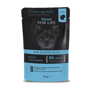 Fitmin Dog For Life Junior Turkey In Gravy 85g