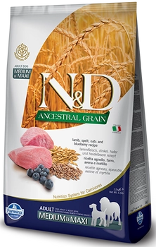 Farmina N&D Ancestral Grain Canine Adult Medium&Maxi Lamb&Blueberry 2,5kg