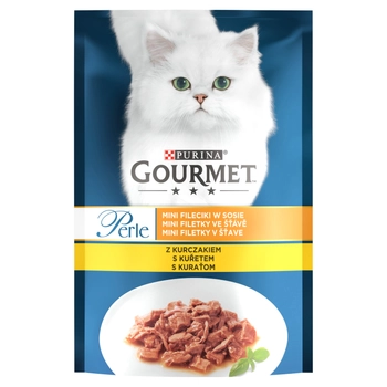 Purina Gourmet Perle Karma dla kotów mini fileciki w sosie z kurczakiem 85 g