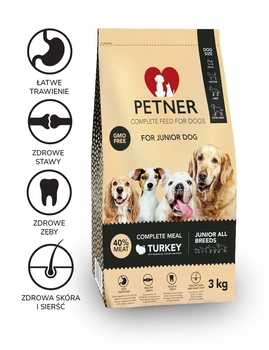 PETNER Junior All Breeds Z Indykiem 3kg