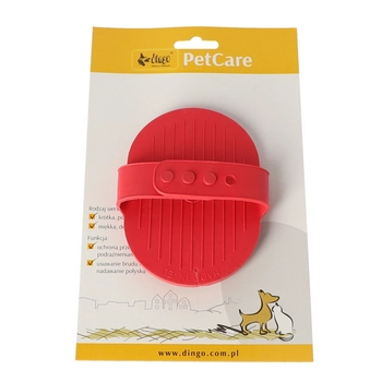 Dingo Zgrzebło Gumowe Z Kulkami Zapinane Na Rękę 8,5x13,5cm