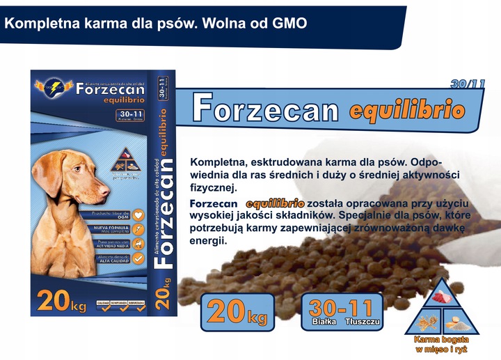Forzecan Equilibrio 45% MIĘSA bez GMO 20kg