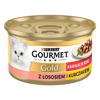Purina Gourmet Gold łosoś/ kurczak w sosie 85g