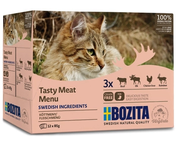 BOZITA Multibox Mięsne Kawałki W Galaretce (12x85g)