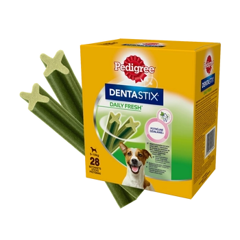 PEDIGREE® DentaStix™ Daily Fresh – karma uzupełniająca o smaku kurczaka, dla psów małych ras– 4x110g
