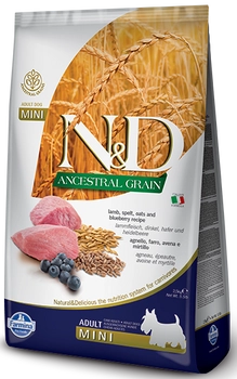 Farmina N&D Ancestral Grain Canine Adult Mini Lamb&Blueberry 2,5kg