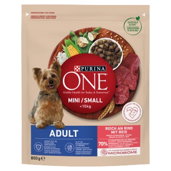 PURINA ONE Mini Adult Wołowina, ryż - sucha karma dla psa - 800g