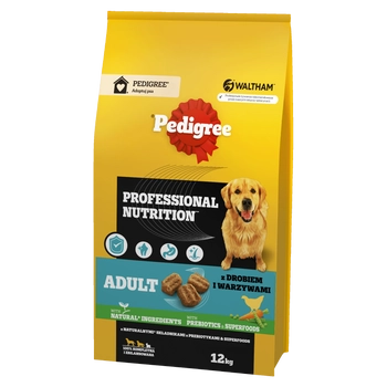 Pedigree Adult Professional Nutrition Drób Warzywa 12kg