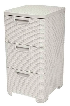 Curver Style Regał Z Szufladami Kremowy 42l