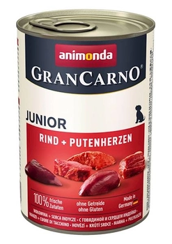 Animonda GranCarno Junior Wołowina + Serca Indyka 400g