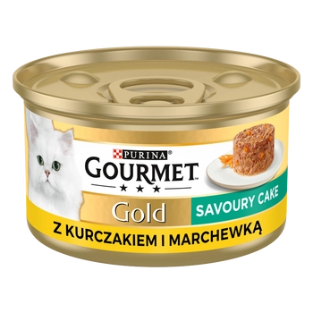 Purina Gourmet Gold Savoury Cake z kurczakiem i marchewką 85g