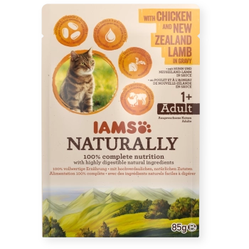 IAMS Naturally Z Kurczakiem I Jagnięciną Nowozelandzką W Sosie 85g