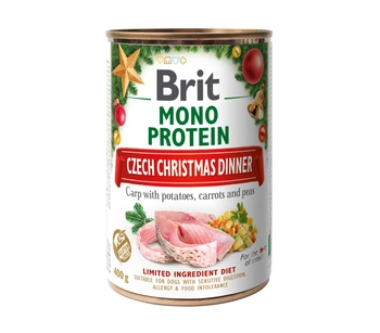 Brit Mono Protein Christmas Carp Karp Z Sałatką Ziemniaczaną 400g
