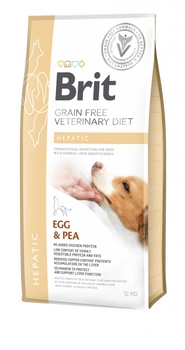 Brit Grain Free Veterinary Diet Dog Hepatic Jajko Z Groszkiem 12kg