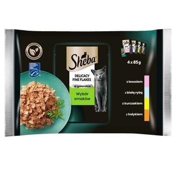 Sheba Fine Flakes In Jelly Saszetka 4x85g