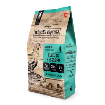 Wiejska Zagroda Kurczak Z Łososiem Dla Kociąt 10kg