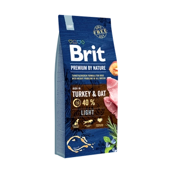 Brit Premium By Nature Light Z Indykiem I Owsem 15kg
