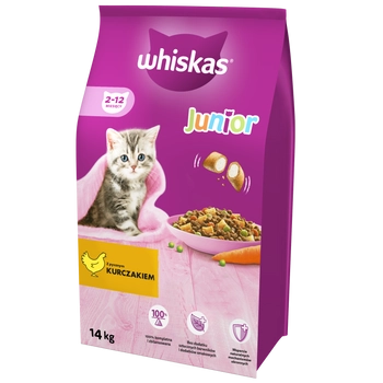 WHISKAS Karma Sucha Dla Kociąt Junior Z Kurczakiem 14kg