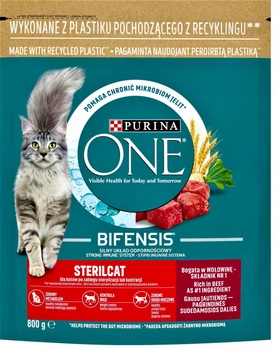 Purina One Cat Sterilcat Karma Z Wołowiną Dla Kota 800g