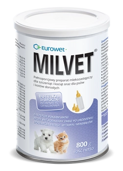 Eurowet Milvet Mleko Zastępcze Dla Szczeniąt I Kociąt 800g