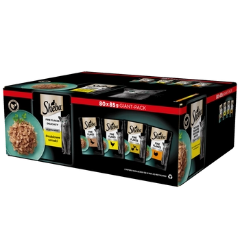Sheba Delicacy Drobiowe Smaki W Galaretce, Z Kaczką, Z Kurczakiem, Z Drobiem, Z Indykiem 80x85g