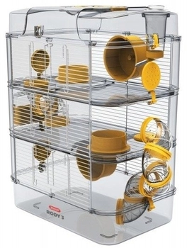 Zolux Klatka Rody3 Trio 41x27x53cm Żółta