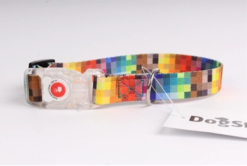 DogStuffs Obroża z klamrą LED 20mm/35-50cm piksele