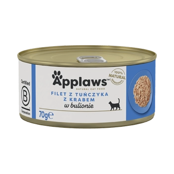 APPLAWS Tuna Fillet With Crab In Broth Tin 70g