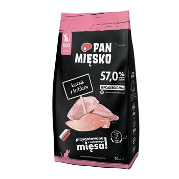 PAN MIĘSKO Kurczak Z Królikiem Dla Kociąt XS 1,6kg