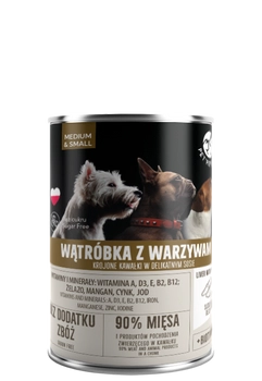 PetRepublic Wątróbka Z Warzywami Krojone Kawałki W Delikatnym Sosie 400g