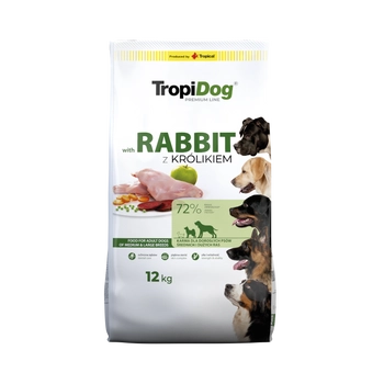 Tropidog Premium Adult Medium & Large Breeds Bogaty W Królika I Ryż 12kg