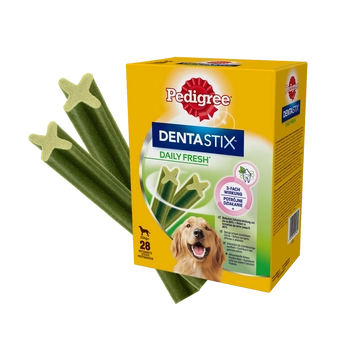 PEDIGREE® DentaStix™ Daily Fresh – karma uzupełniająca o smaku kurczaka, dla psów dużych ras– 4x270g