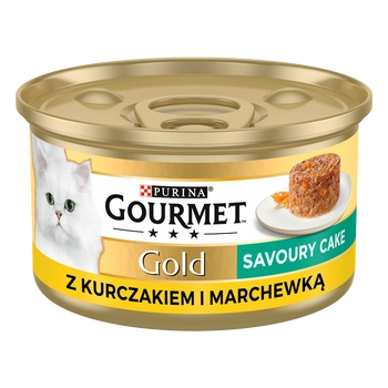 Purina Gourmet Gold Savoury Cake z kurczakiem i marchewką 85g