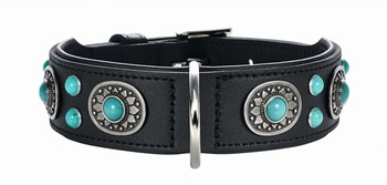 Hunter Sioux Skórzana Obroża Dla Psa Czarna 50cm