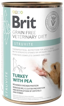 Brit Green Free Veterinary Diet Dog Struvite Indyk Z Groszkiem 400g