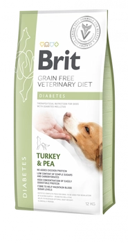 Brit Grain Free Veterinary Diet Dog Diabetes Indyk Z Groszkiem 12kg