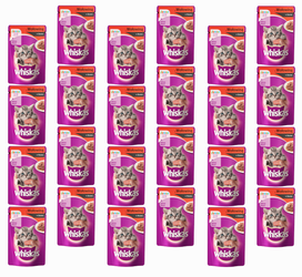 WHISKAS Junior wołowina w sosie 24 x 100 g