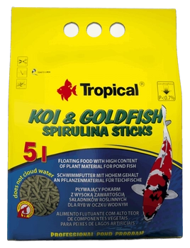 TROPICAL Koi & Goldfish Spirulina Sticks 5l/400g