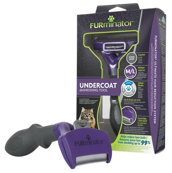FURMINATOR Narzędzie Do Wyczesywania Podszerstka Dla Długowłosych Kotów Średnich I Dużych Ras