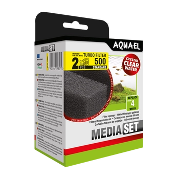 AQUAEL Wkład filtracyjny Gąbkowy Turbo 500 MediaSet 2szt