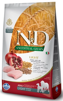 Farmina N&D Ancestral Grain Canine Light Adult Medium&Maxi 12kg