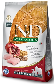 Farmina N&D Ancestral Grain Canine Senior Medium&Maxi Chicken&Pomegranate 2,5kg